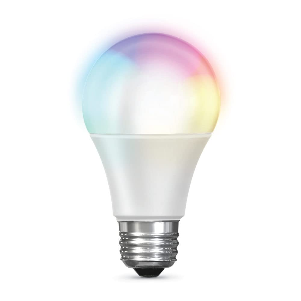 Feit Electric Om60/Rgbw/Ca/Ag Smart Wifi Color Changing And Dimmable  Alexa Or Google Assistant  No Hub Required A19 Led Light Bulb  60W