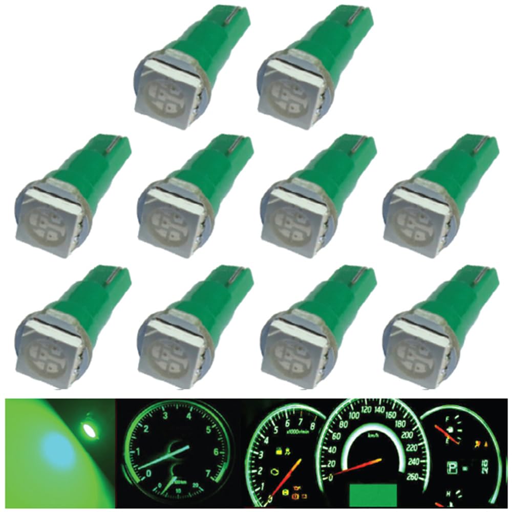 Jtech 10X T5 5050 Smd Led Green Instrument Panel Dash Light Bulb 74 17 18 37 70 2721
