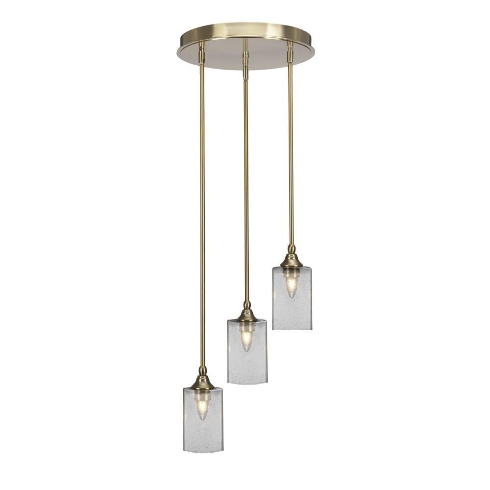 Empire 3 Light Cluster Pendalier in New Age Brass (2143-NAB-530)
