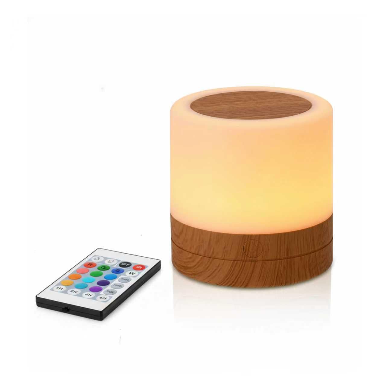 AMEXI Baby Night Light Lamp - Touch Dimmable LED, USB Rechargeable, Portable, 2.83inD x 2.83inW x 2.83inH, Brown, Model