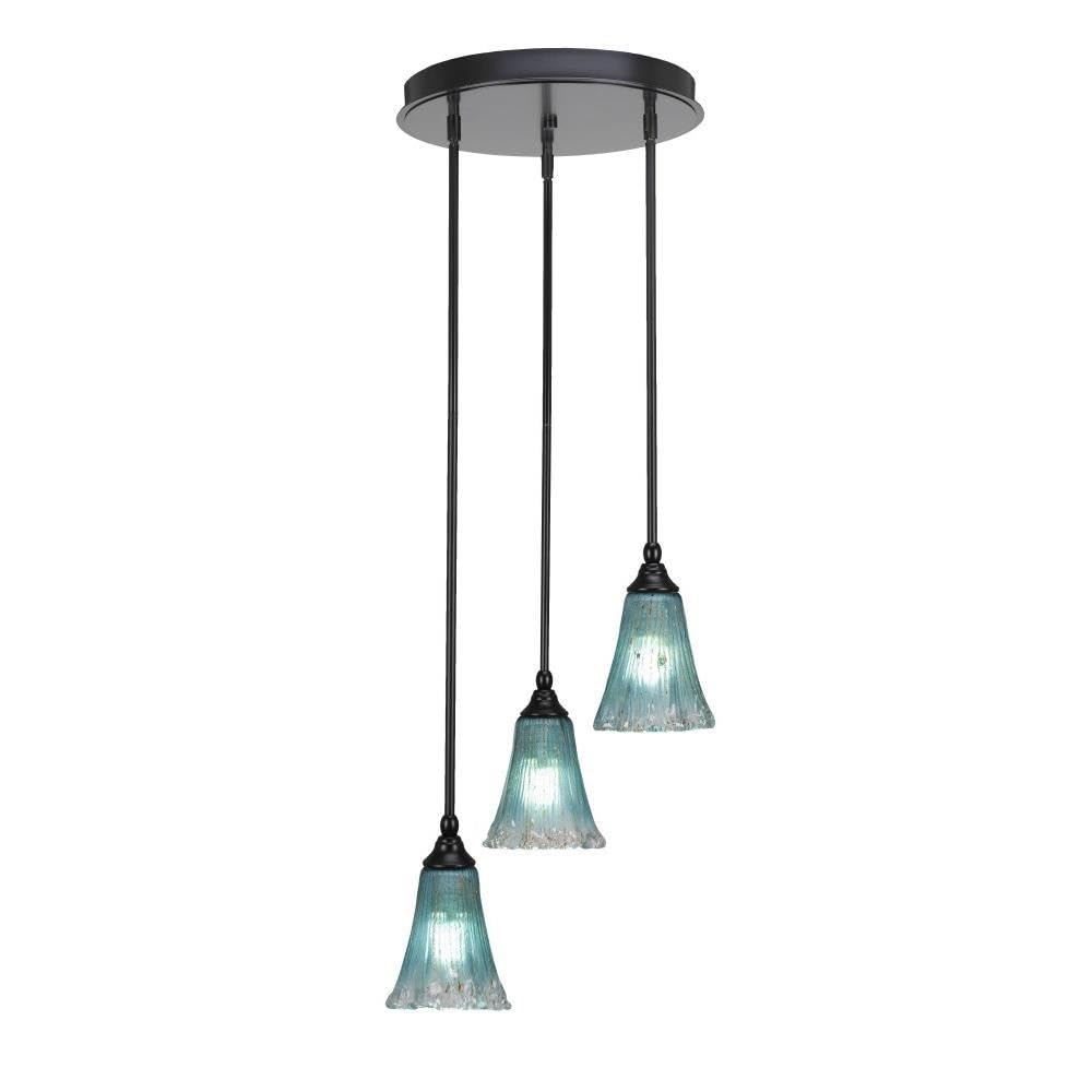 Empire 3 Light Cluster Pendalier in Matte Black (2143-MB-725)