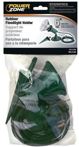 PowerZone Floodlight Kit Green 18/2 Cord, Model ORFL10506, Plastic Material