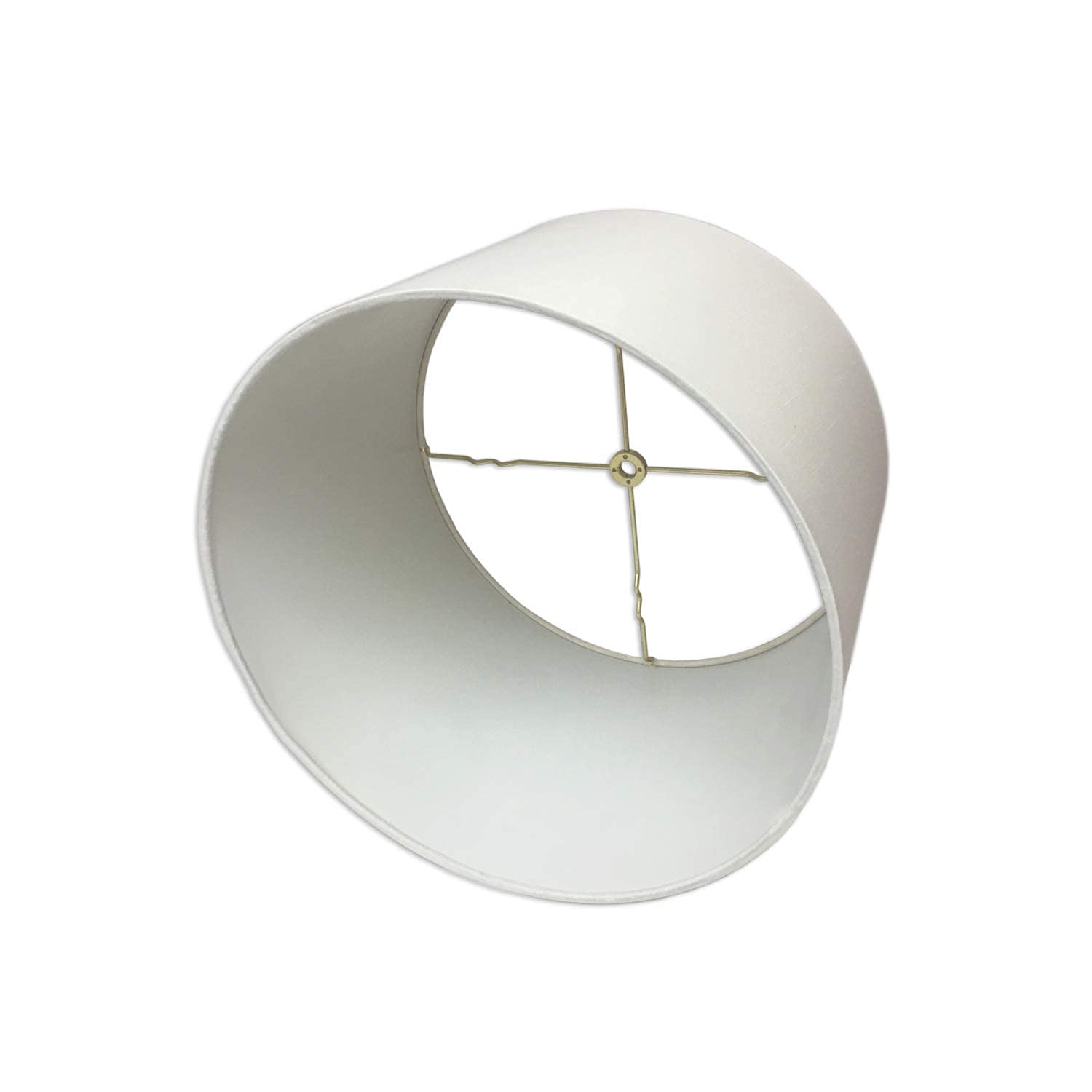 Royal Designs, Inc. Shallow Drum Hardback Lamp Shade, Hb-610-18Wh, White, 17 X 18 X 11.5