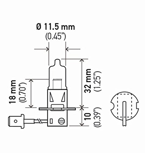 HELLA H3 130WTB Twin Blister High Wattage Bulbs, 12V, 2 Pack