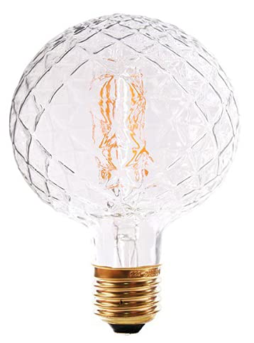 Vintage Led Edison Bulb G30 G95 4W Dimmable Led Filament Bulb Globe Pineapple Shaped Light Bulb 2300K Warm White E26 400Lm Equiv