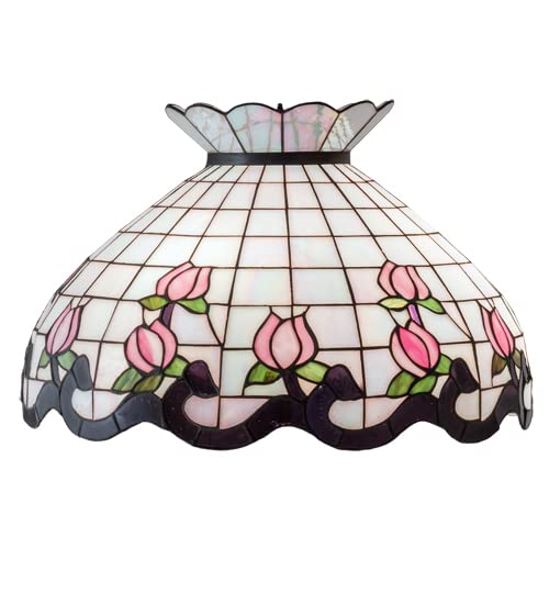 Meyda Tiffany Shade - Roseborder Collection, 20in Bronze Metal, Model 10364