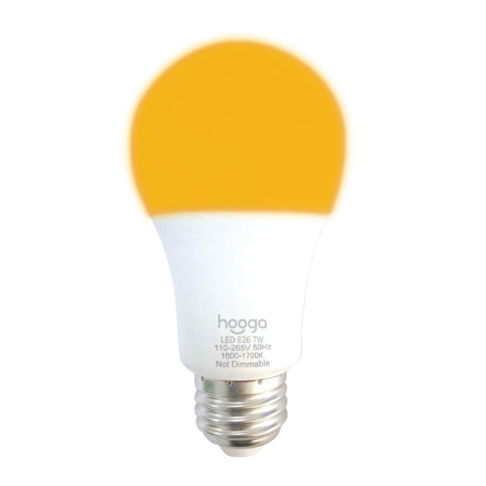 Hooga Sleep Light Bulb, Blue Light Blocking Amber Night Light. 1600K Sleep Aid Emits Only 0.06% Blue Light For Healthy Sleep. Ba