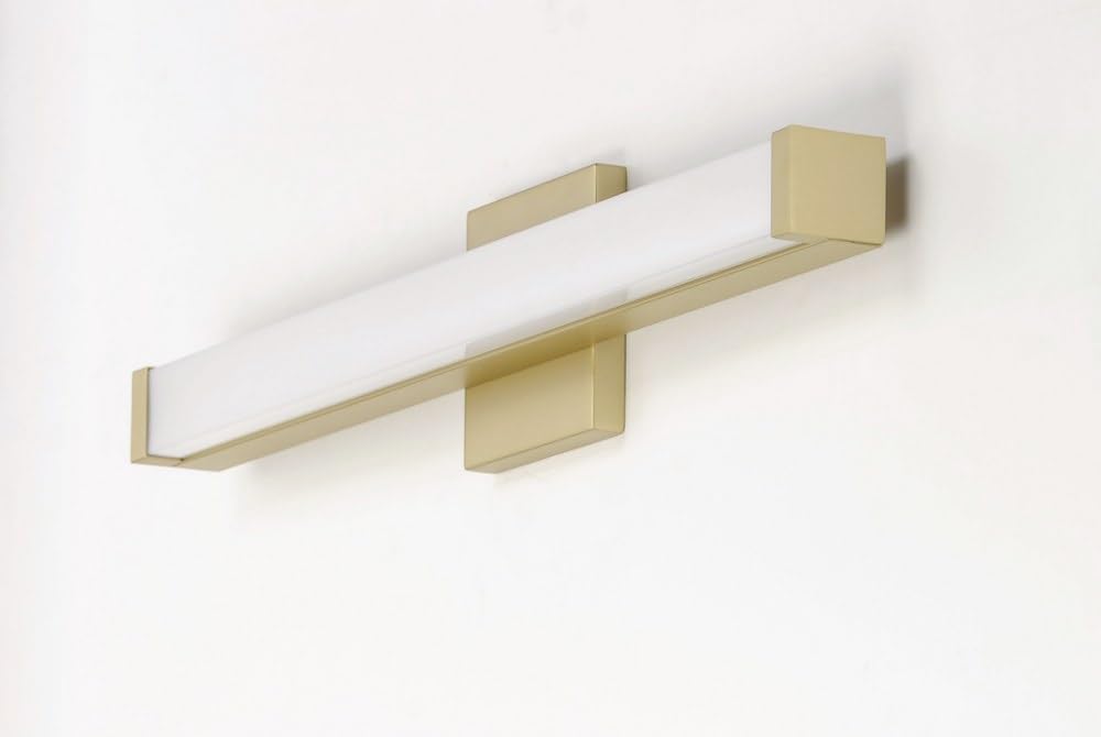 Maxim 52002Sn Spec Collection 24 Inch Dimmable Led Bathroom Vanity Light I 3000K I Satin Nickel I Modern Contemporary Light Fixt