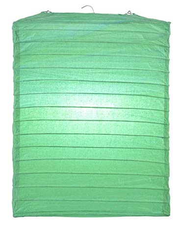 Quasimoon PaperLanternStore.com Dark Green Hako Paper Lantern