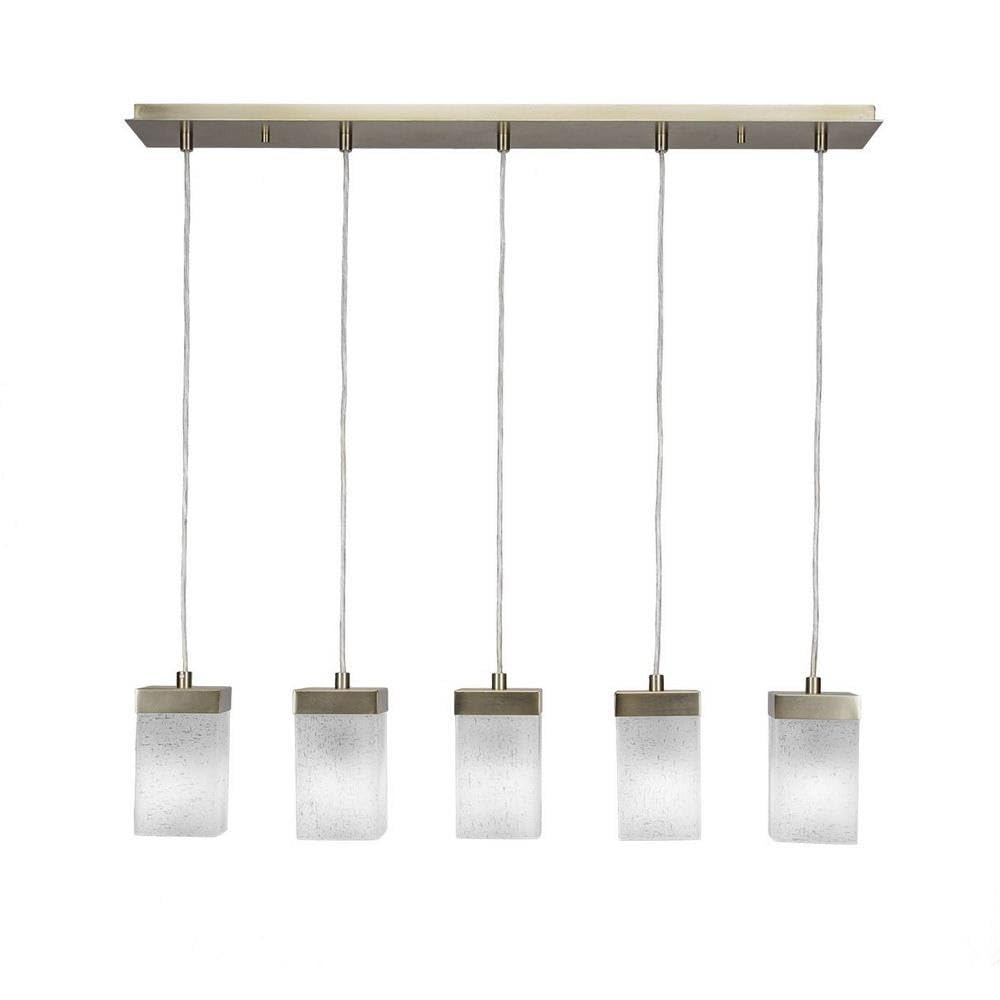 Toltec Lighting Nouvelle 5 Light Linear Pendalier In New Age Brass (3215-Nab-531)