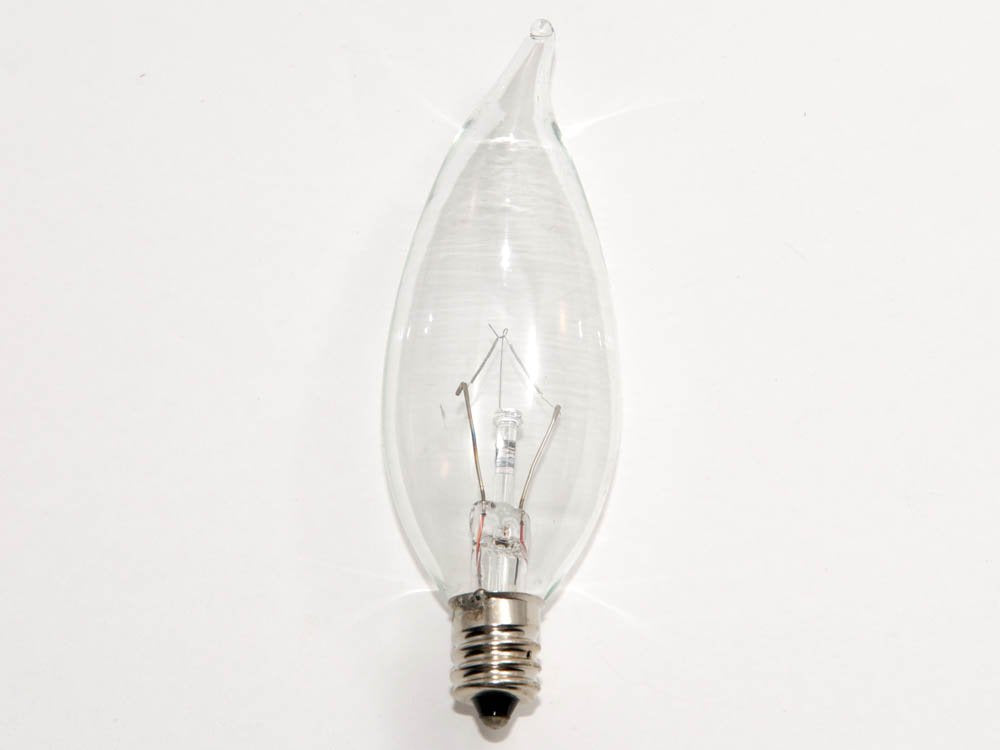 Bulbrite Kr25Cfc/32 25W Krystal Touch Flame Tip Chandelier Bulb (Ca10), Candelabra Base