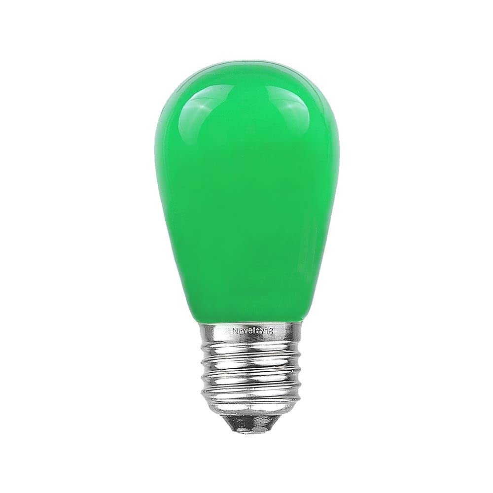 Novelty Lights 25 Pack S14 Outdoor Patio Edison Replacement Bulbs, E27 Medium Base, Ceramic Multi, 11 Watt