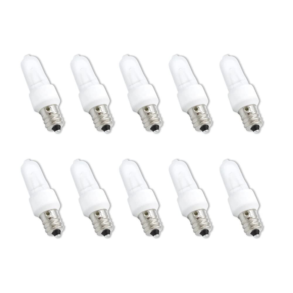 Technical Precision 60 Watt KX60FR/E12 JD Replacement Bulb 120V 60W T3 Krypton Replacement Bulb - Frosted - 2700K Warm White - 10 Pack