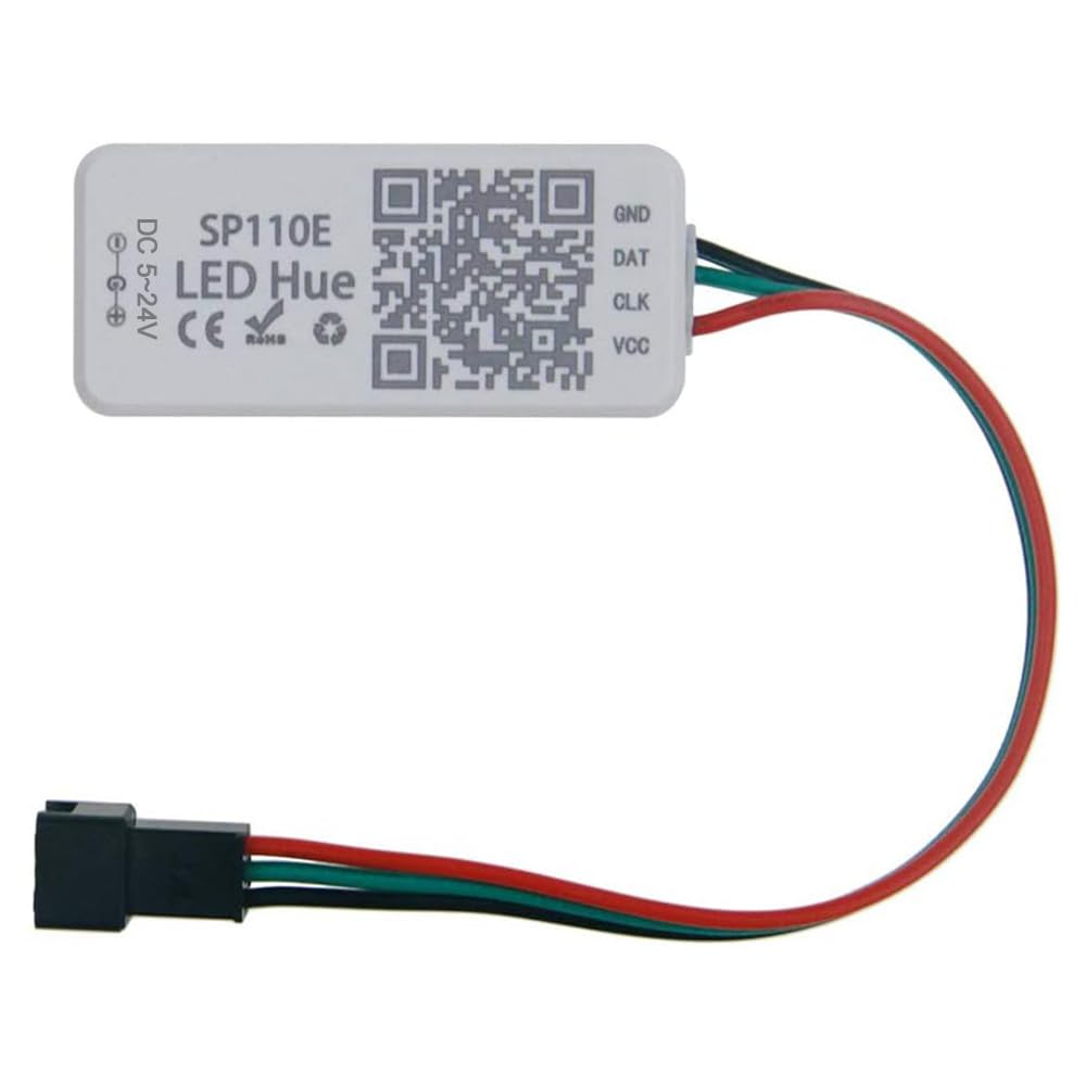Alitove Ws2812B Led Bluetooth Controller, Sp110E, Wireless Remote, Dc 5V-12V, Rgb For Sk6812, Programmable Dream Color Pixel