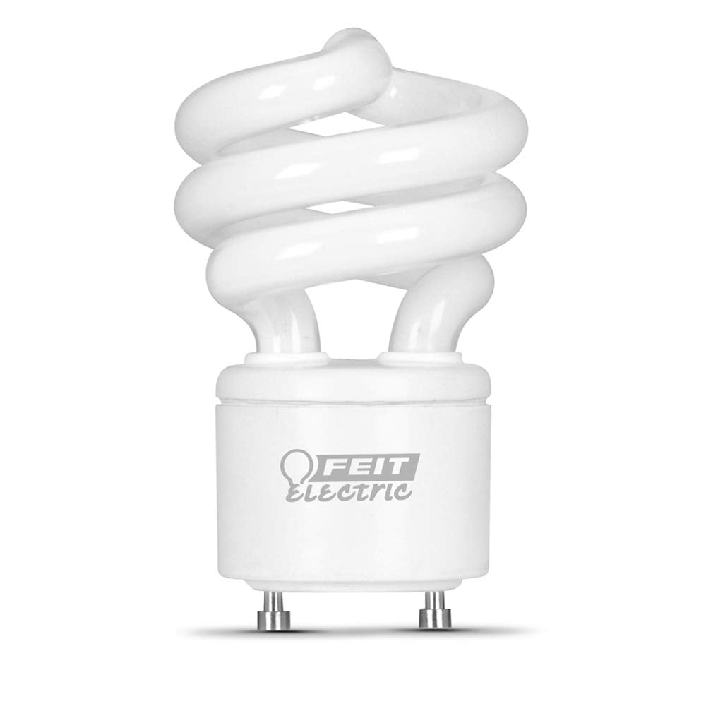 Feit Electric CFL Twist Light Bulb 60W Equivalent, Non-Dimmable, 900 Lumens, 2700K Soft White, 12 Pack, GU24 Base