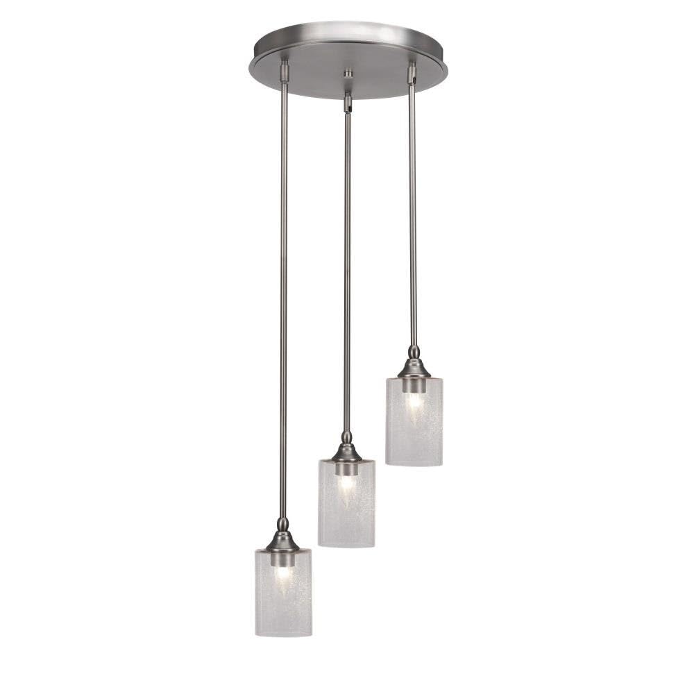 Empire 3 Light Cluster Pendalier in Brushed Nickel (2143-BN-300)