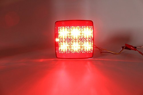 Led Submersible Trailer Tail Lights, Under 80&quot; Combo Stop, Turn And Tail Functions With License Plate (Made In The Usa)