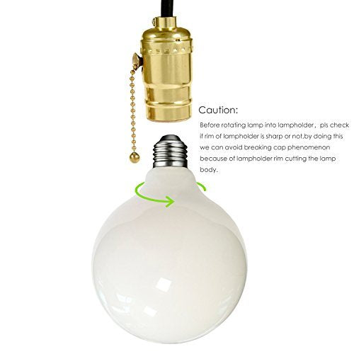 Mrdeng E26 Led Light Bulbs 100 Watt Equivalent,Large G40(G125) Led Bulb, 120V Warm White Globe Light Bulb For Decorative (2700K)