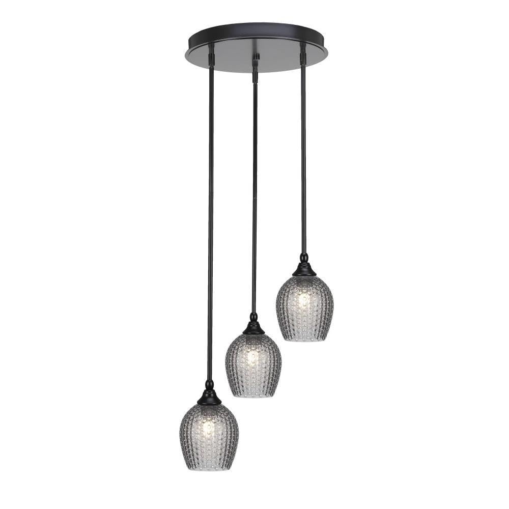Empire 3 Light Cluster Pendalier in Matte Black (2143-MB-4902)