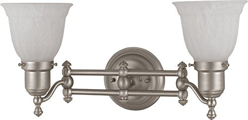 cal Lighting LA-192-S-BRS 2 Light Bath Vanity - Brushed Steel