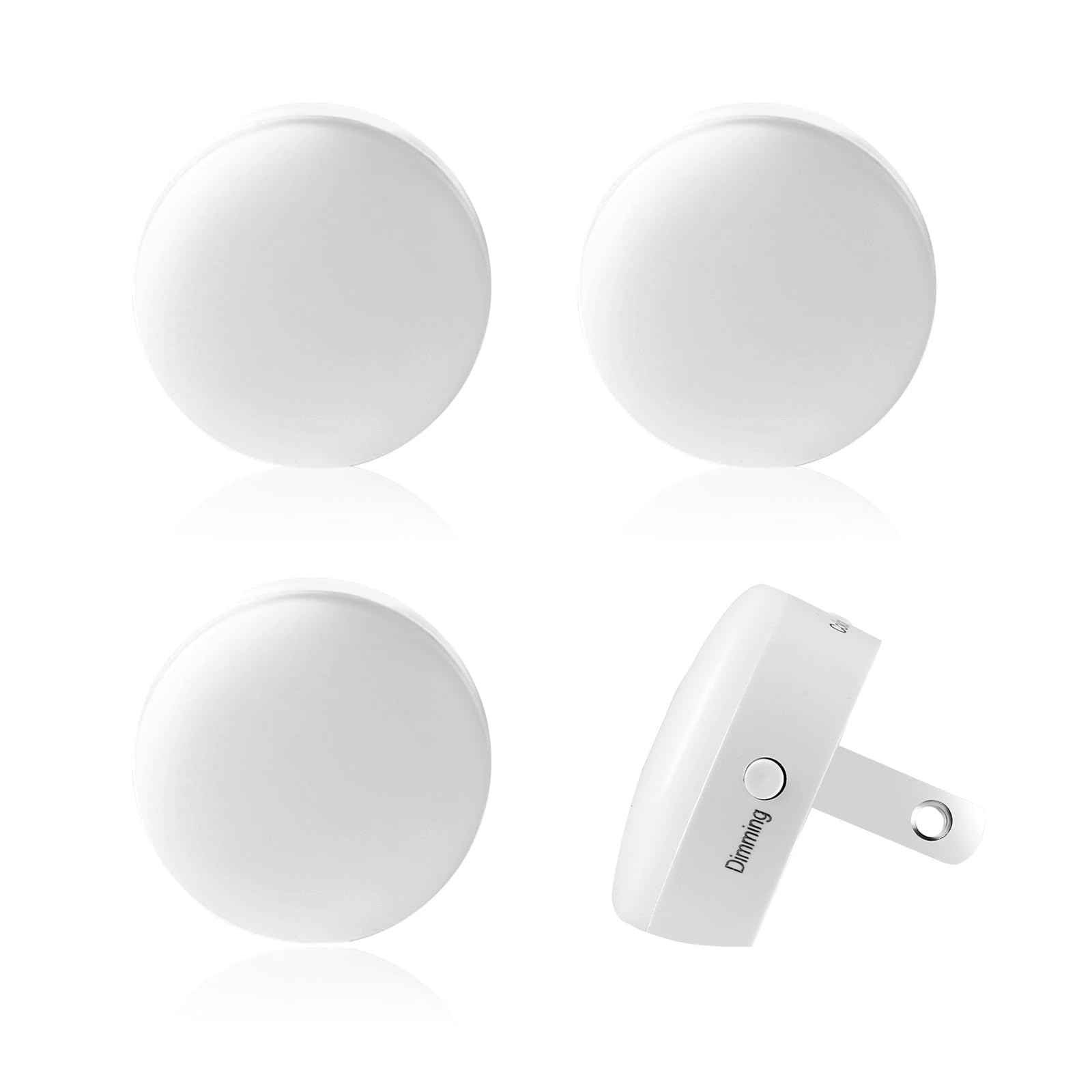 Junlit Plug-In Night Light Mini, Dusk To Dawn Sensor, 4-Color, Led Toilet Night Lights, Dimmable Color Changing, For Kids Breastfeeding, Sleep Aid, Bedroom, Nursery, Hallway, 4Pack