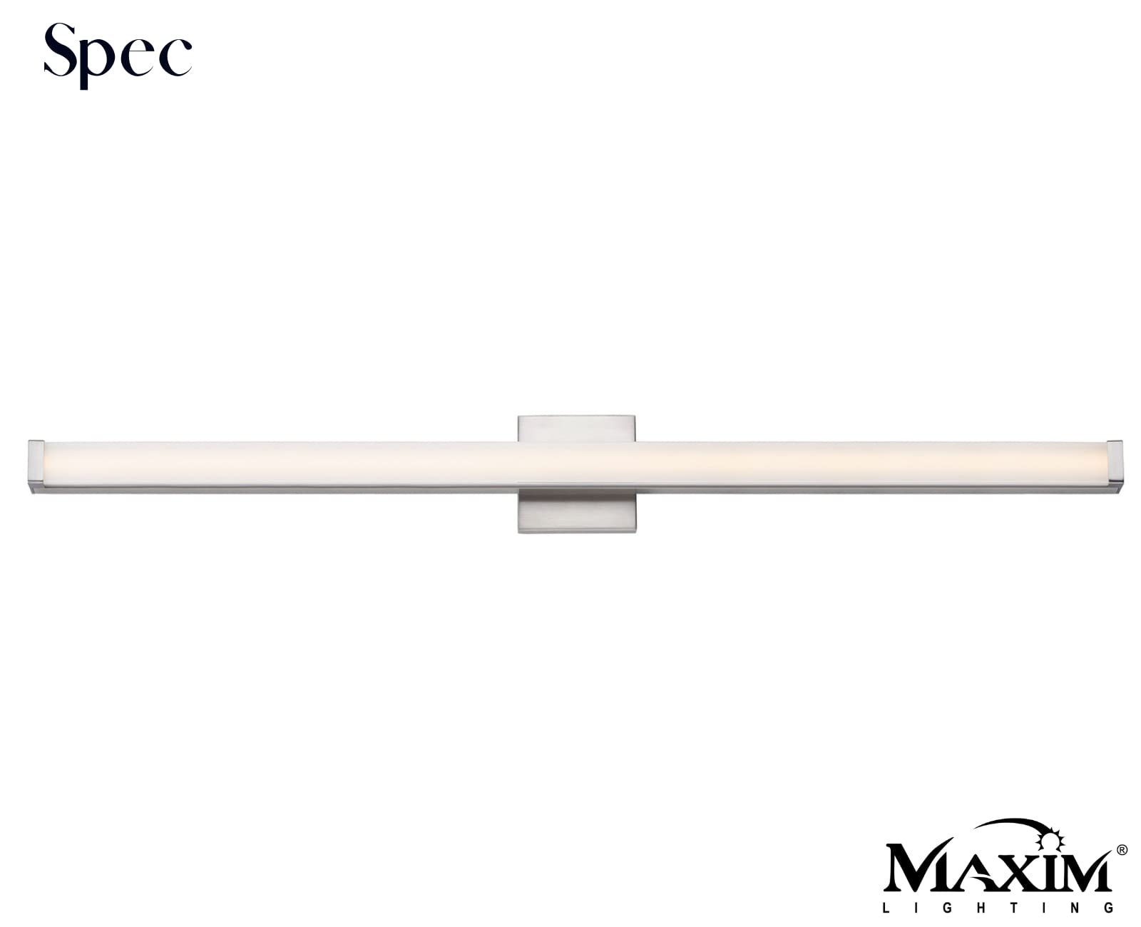 Maxim 52008Sn Spec Collection 48 Inch Dimmable Led Bathroom Vanity Light I 3000K I Satin Nickel I Modern Contemporary Light Fixt