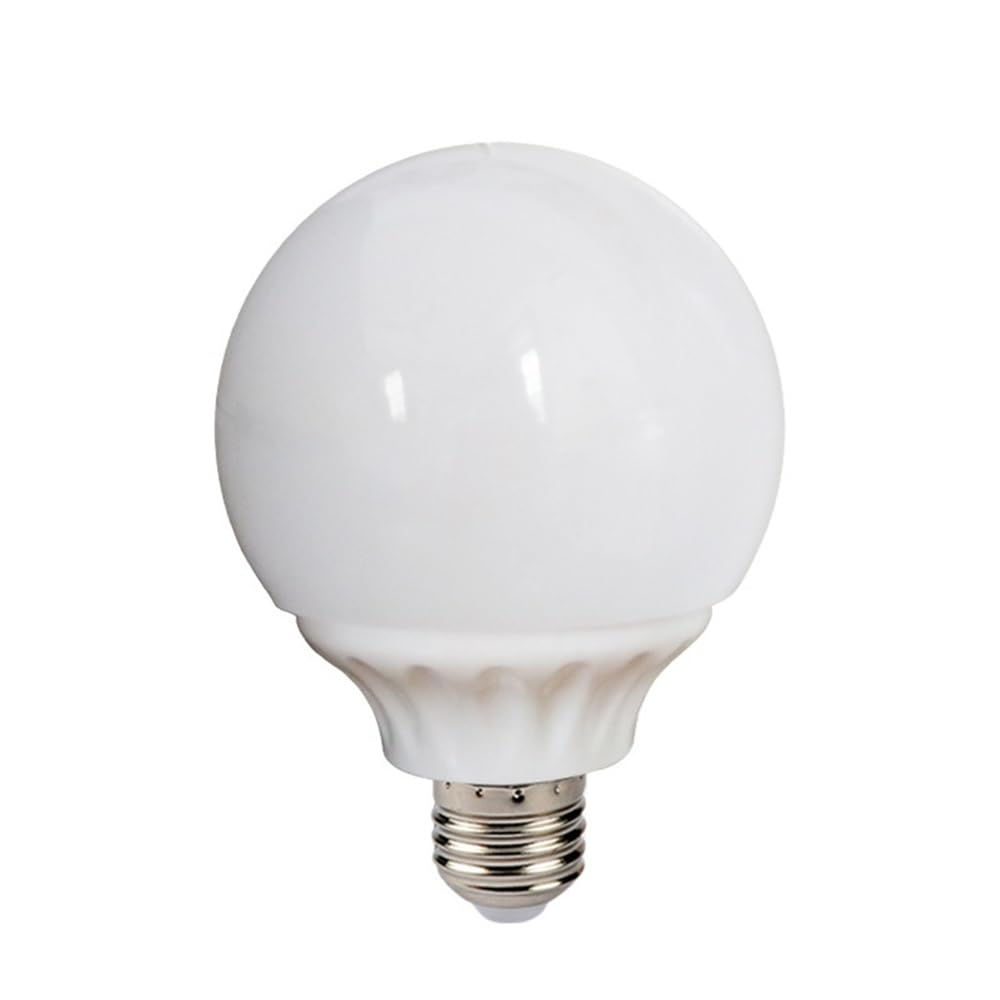 NOAMED Fengyan Home Bulbs 10pcs/lot LED Milky White Plastic Ball Bulb AC220V G80/G95 E27 Screw LED Bulb Mirror Front Bulb Househ