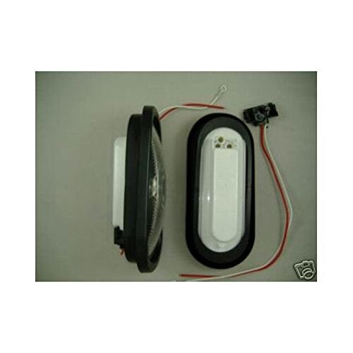 United Pacific Clear White 6&quot; Oval Truck Trailer Reverse Back Up Light Kits