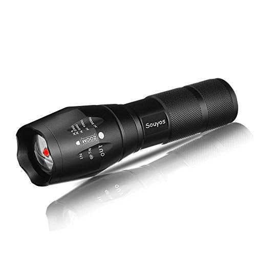 Souyos IR Illuminator Flashlight, LED 850nm, Adjustable Focus, Aluminum, Black, Model 8595775194