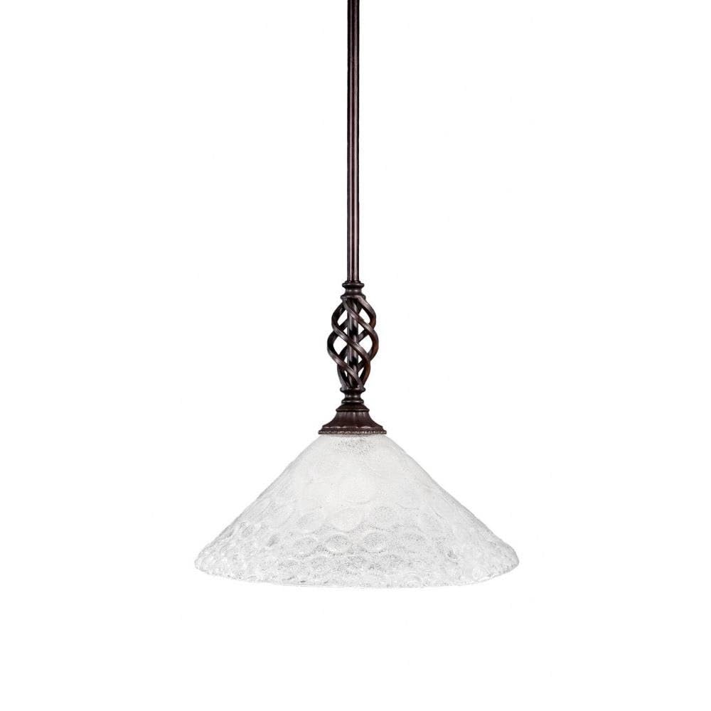 Toltech Lighting 80-DG-441 12-Inch Elegante Mini-Pendant Dark Granite Finish with Italian Bubble Glass Shade