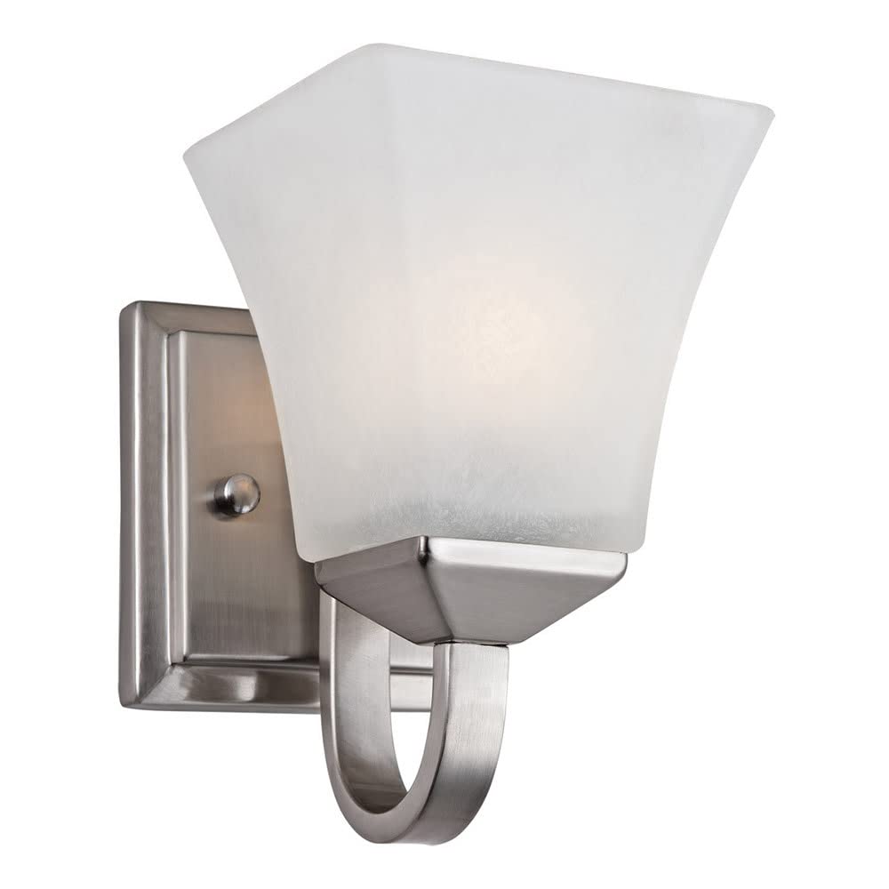 Design House 587733 Torino Traditional 1-Light Indoor Dimmable Up/Down Mount Bathroom Vanity Light with Frosted Glass for Hallwa