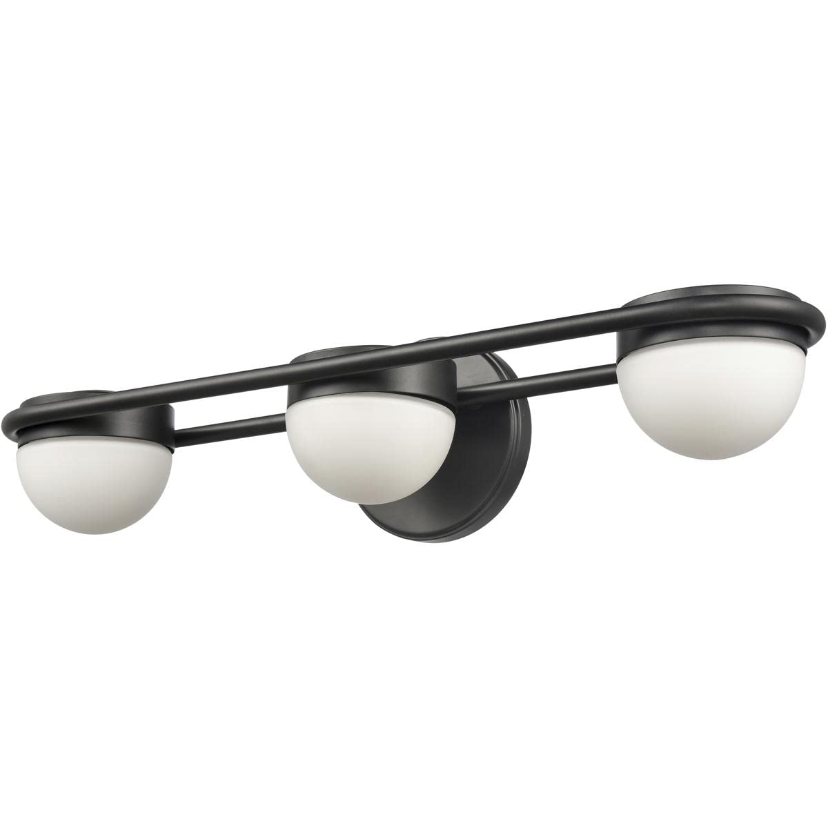 Elk Home Nelly 3-Light Vanity Light, Matte Black Finish, Opal Glass, Modern Style