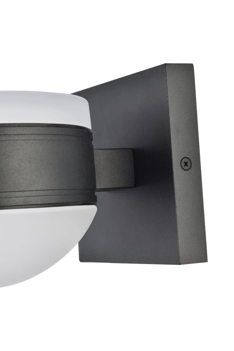 Living District LED Wall Sconce, Modern Design, Metal, Silver, 5inL x 6.75inW x 5inH, Model LDOD4017S
