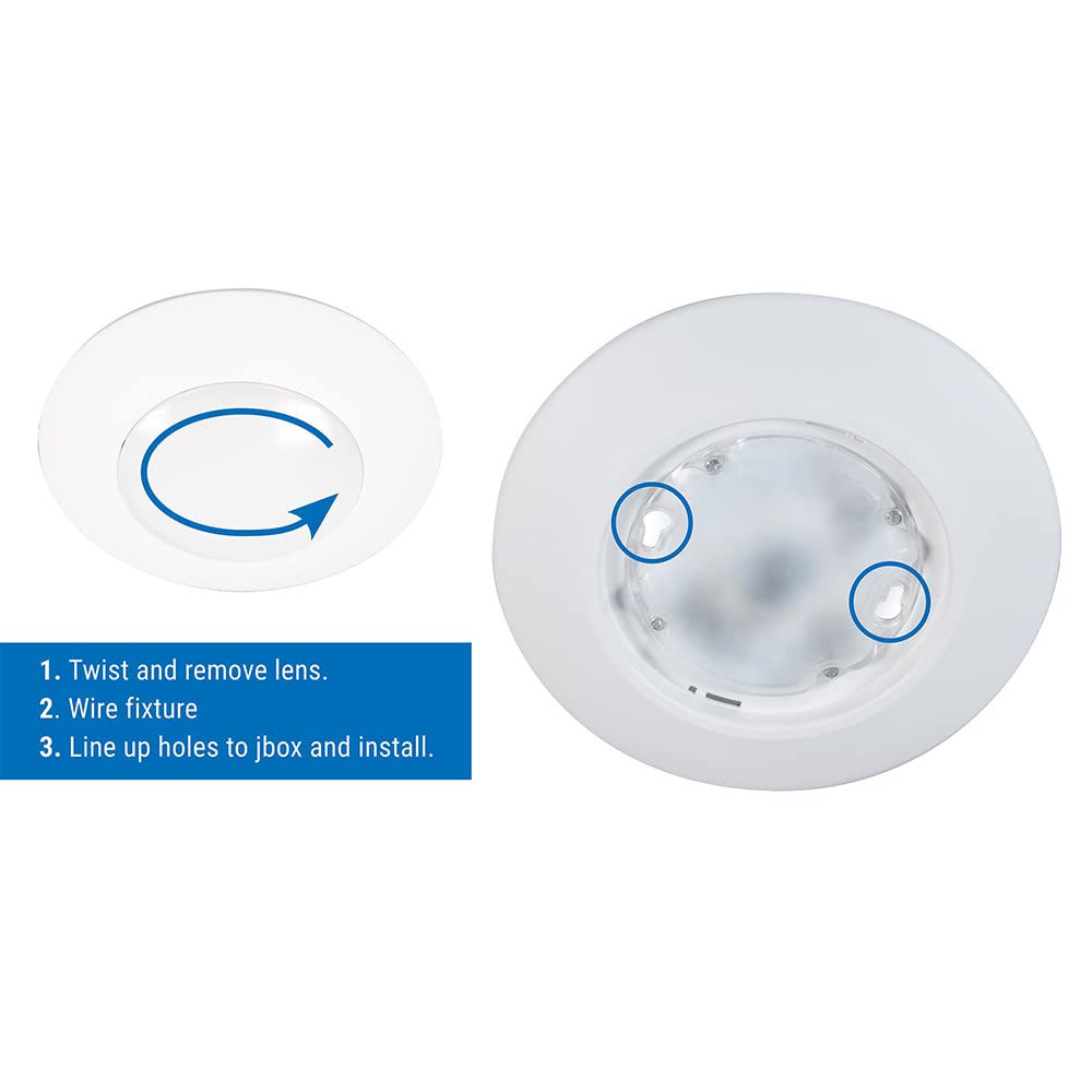 Halo Hlc 4 In. 3000K Integrated Led Recessed Light Trim (6-Pack), 3000K Soft White (Hlc4079301Ewh-6Bp)