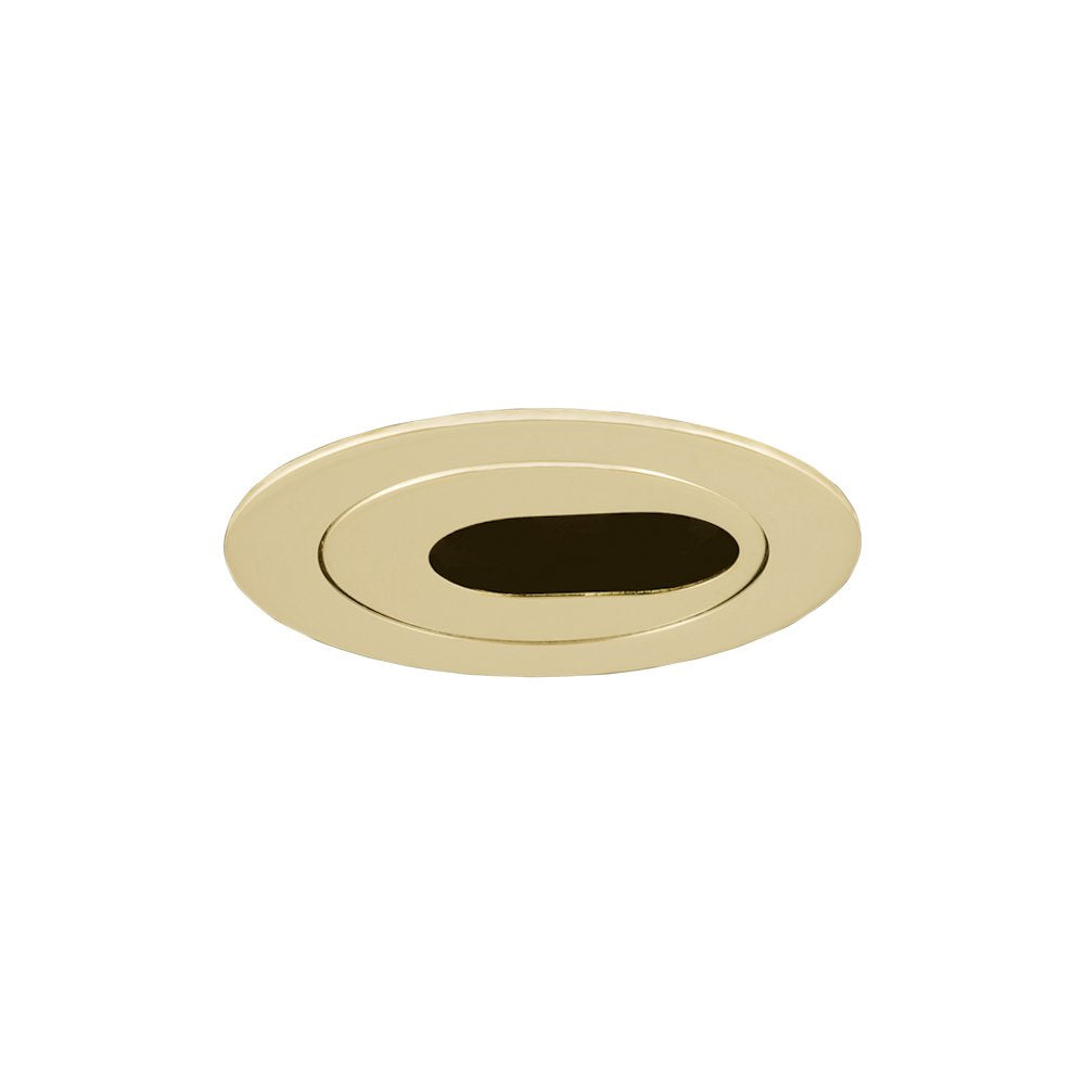 Jesco Lighting TM303PB 3.63&quot; Adjustable Oval Slot with Low Voltage Trim, Polished Brass Finish