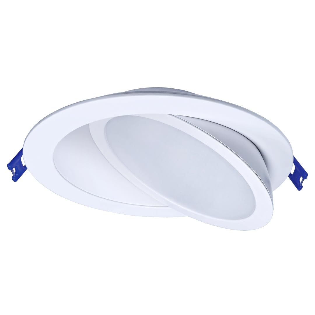 Leviton Adjustable Slim Downlight With Selectable Cct, 6'' Round, White, Dar60-S1W