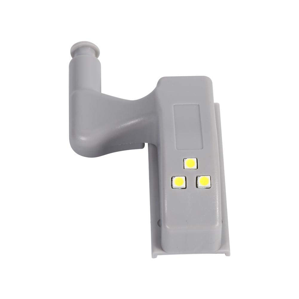 Fdit 10Pcs Warm/Cool White Universal Cabinet Cupboard Closet Wardrobe Led Hinge Light Home Kitchen(Warm White)
