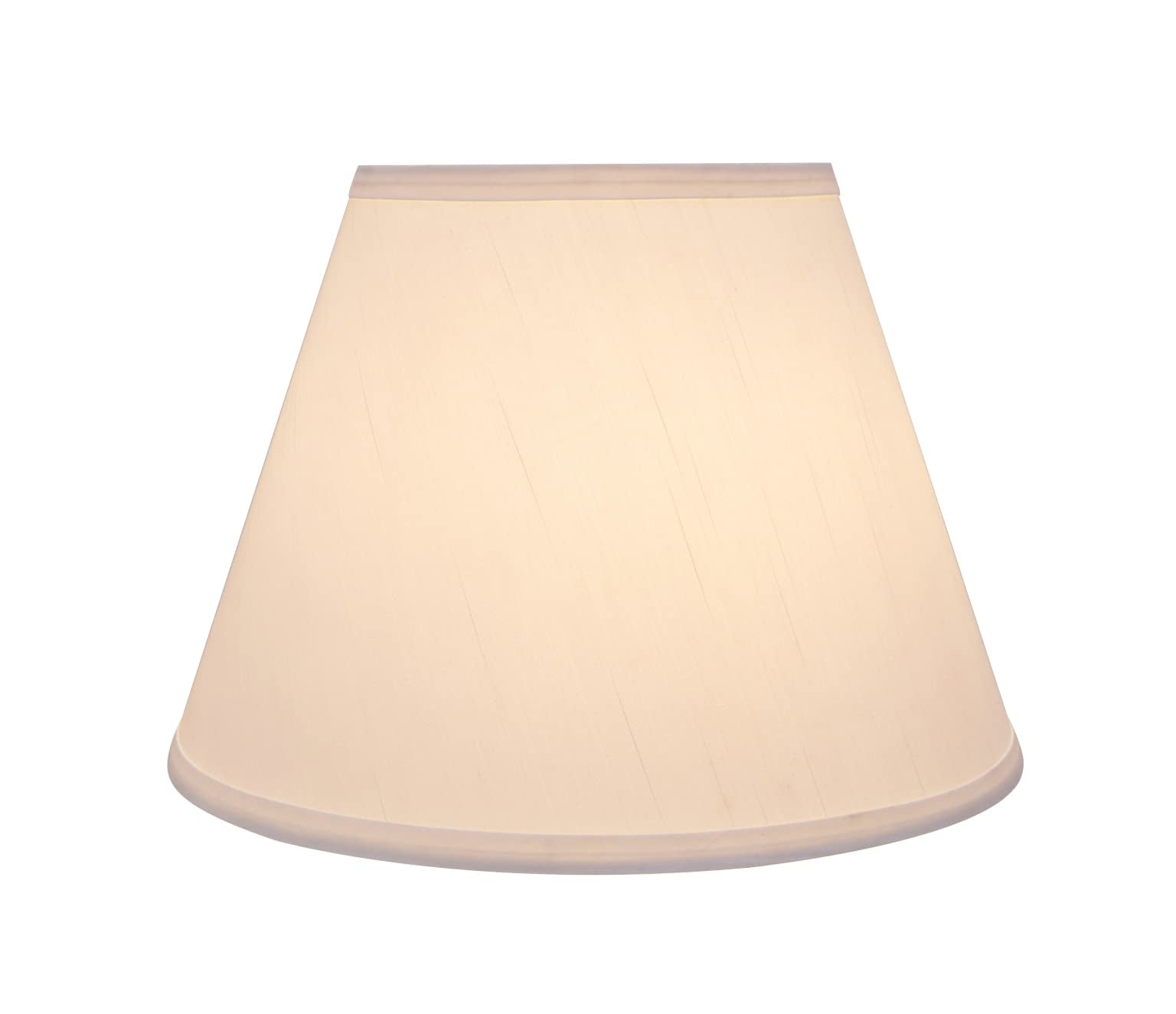 Aspen Creative Lamp Shade, Transitional Empire Shape, Faux Silk, Pearl White, 7in Top x 13in Bottom x 9.5in Slant Height, Model 32188A
