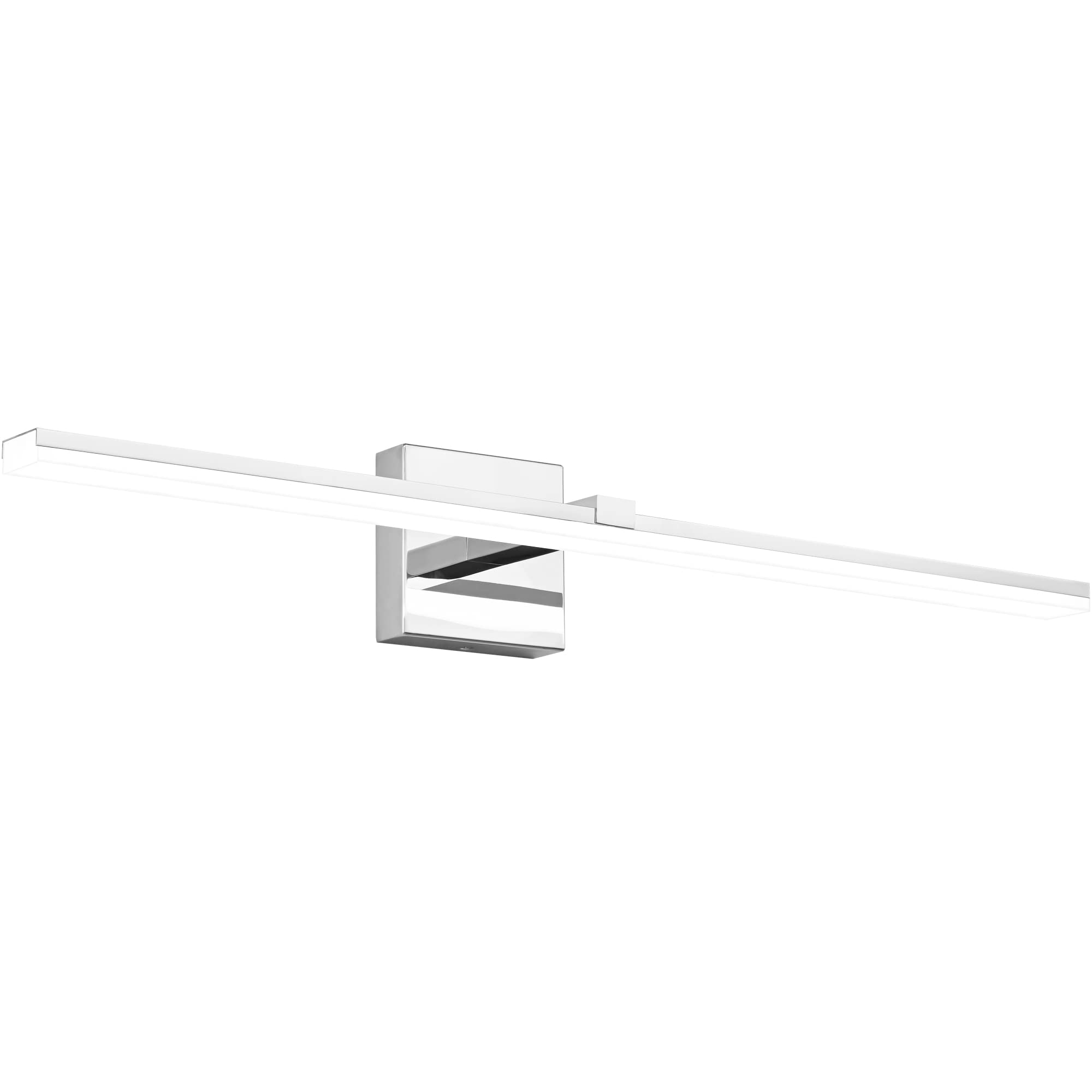 Zuzito 30&quot; Chrome Bathroom Vanity Lights - Modern Dimmable Wall Fixture For Over Mirror