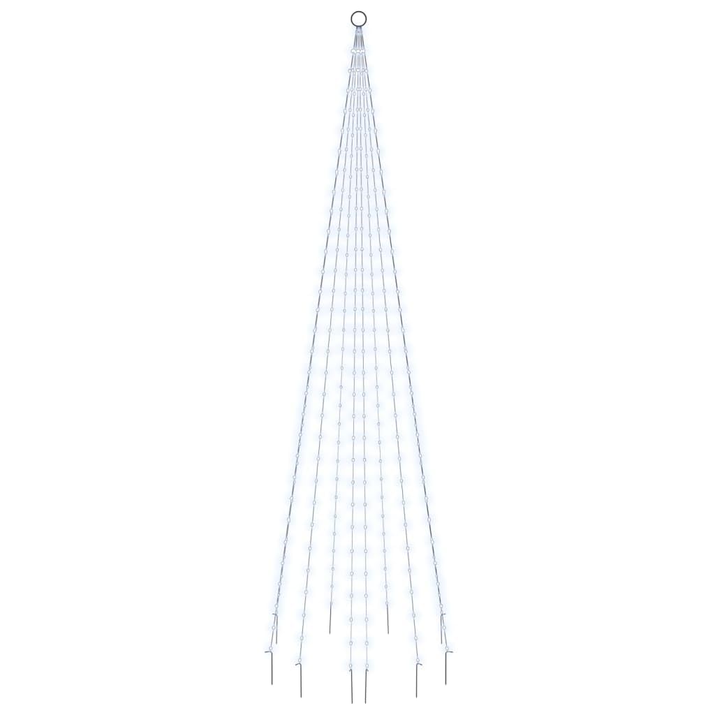 Vidaxl Christmas Tree On Flagpole Cold White 310 Leds 118.1''