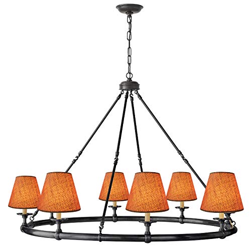 Eurus Home Small Lamp Shade Set Of 6 Burlap Chandelier Shades 3X6X5 Natural S03