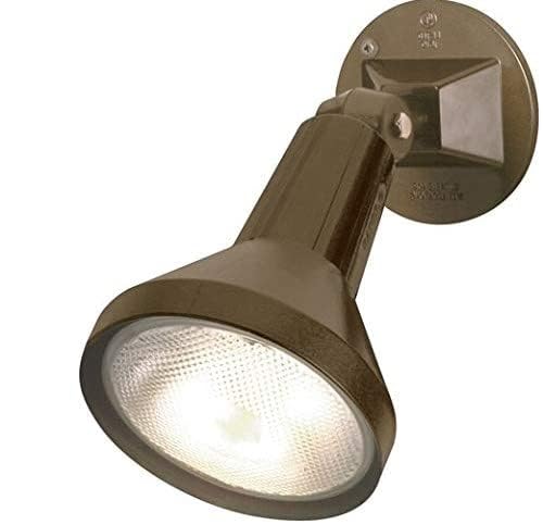 Ciata 15in Outdoor Security Flood Light, 150W PAR38, Dark Bronze, Heavy Duty Cast Aluminum, Model 817354029010