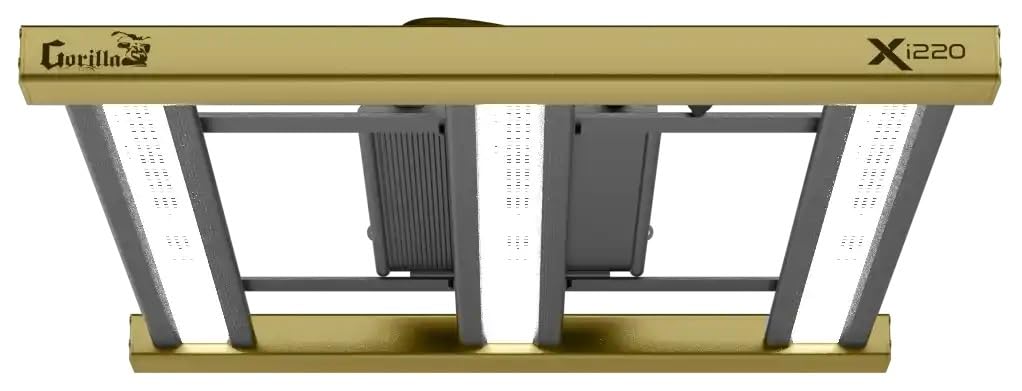 Gorilla Xi220 LED Grow Light 220W Full Spectrum - WiFi App Controlled, Tri-Channel Dimmable, UV & IR for Flowering - 2.7 umol/J,