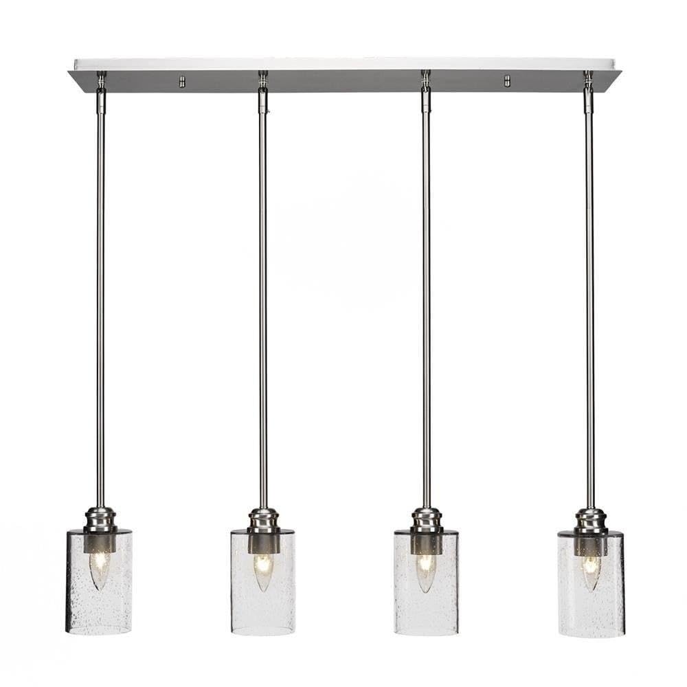 Edge 4 Light Linear Pendalier In Brushed Nickel (1156-Bn-300)