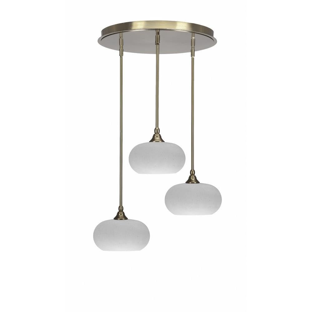 Empire 3 Light Cluster Pendalier in New Age Brass Finish (2183-NAB-214)