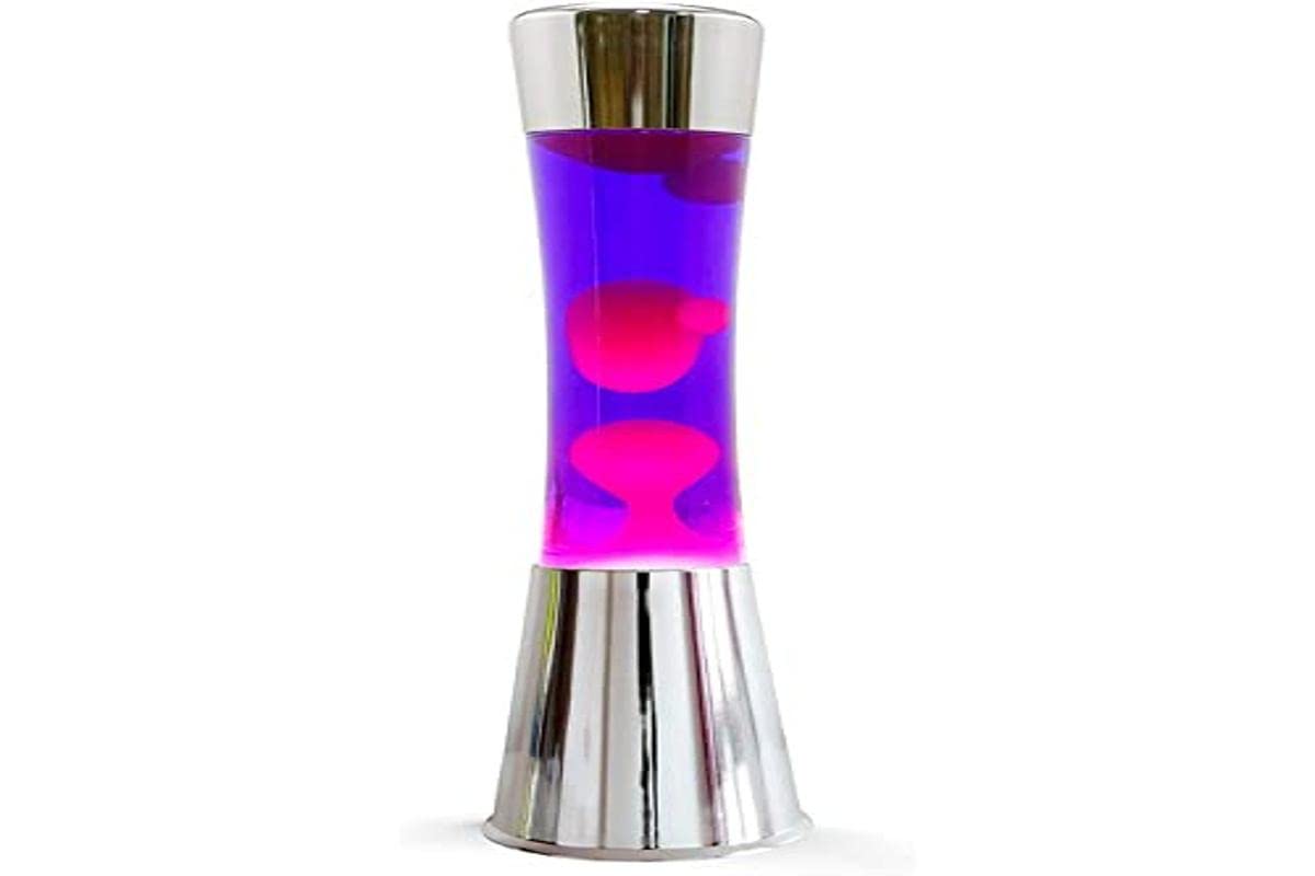 ITOTAL - Lamp with Internal Movement of Colored Bubbles/Colorful Flow and Hypnotic Wax 3.93 x 15.74 in/with US Plug (Rose)