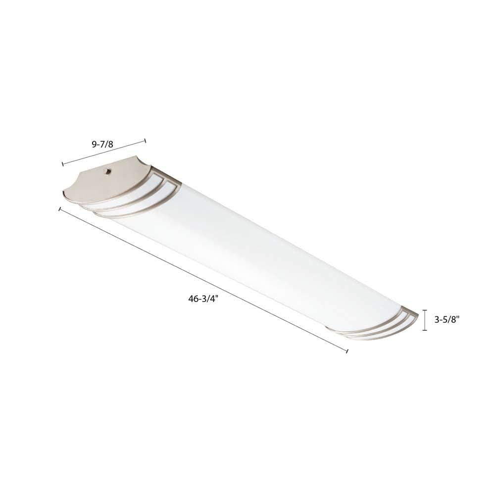 Lithonia Lighting FMLFUTL 48in Futra Linear Light 2180 Lumens 25W 4000K Brushed Nickel Wet Listed