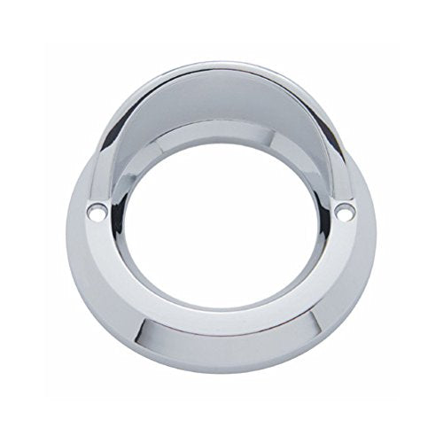 United Pacific Round Chrome Visor Bezel/Covers 2&quot; Led Side Marker Clearance Light