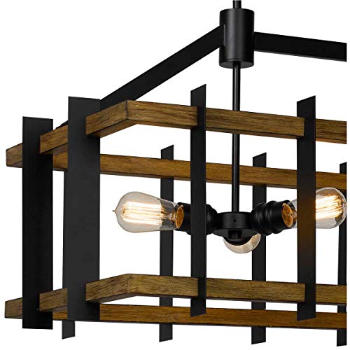 Cal Lighting Fx-3705-6 Transitional Six Light Island Chandelier From Bruck Collection In Bronze/Dark Finish, 18.00 Inches