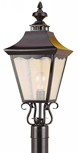 Cal Lighting OL-138WU-OB Transitional Light Fixture, 100W Max, Metal, Bronze Finish, 7in x 16in x 9in